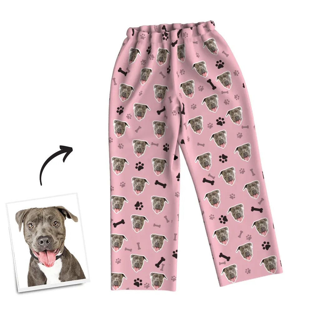 Custom Face Pajamas with Long Sleeve For Pet Lover Pet Memorial Gifts
