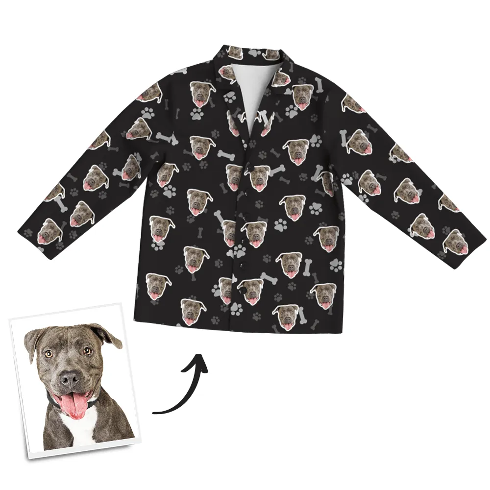 Custom Face Pajamas with Long Sleeve For Pet Lover Pet Memorial Gifts