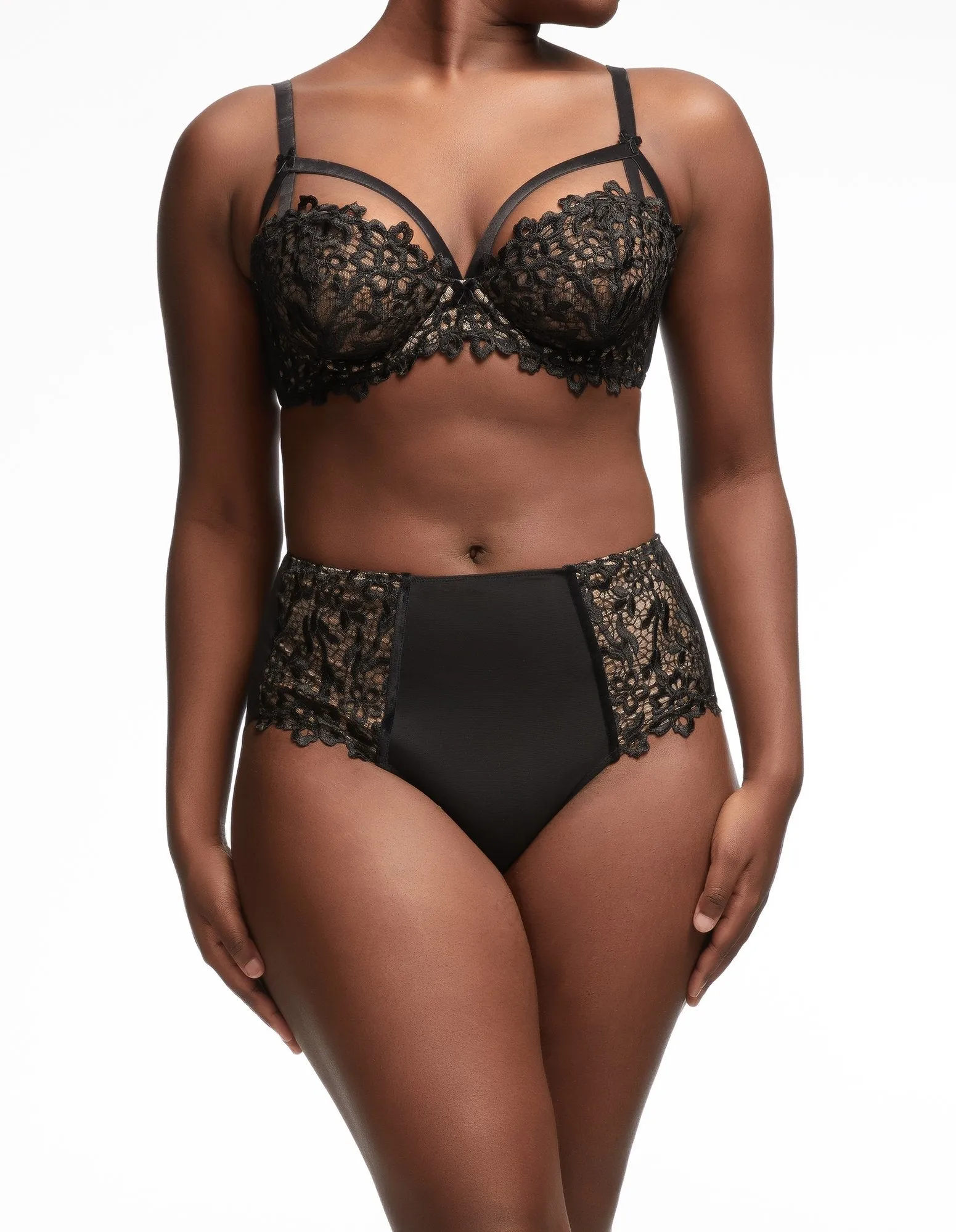 Dahlia Hi Cut Brief - Black