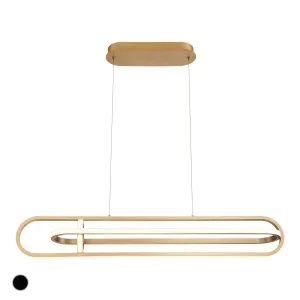 Demark 42 in. 3 Lights LED Chandelier Gold Finish