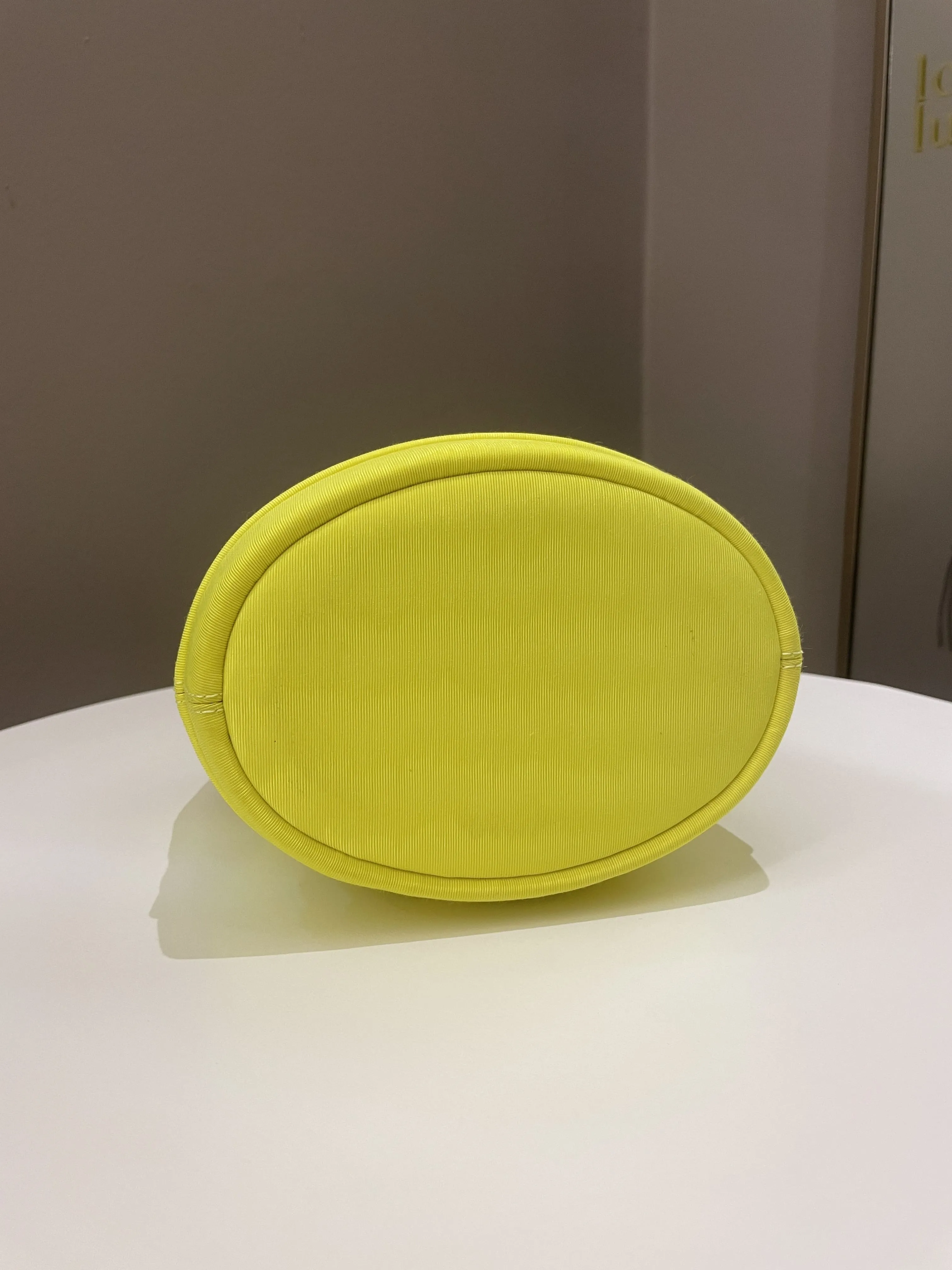 Dior Mini Marine Bucket Bag Yellow Canvas/ Lambskin