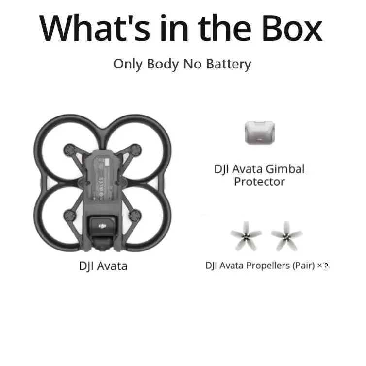 DJI AVATA Drone Only FPV Quadcopter 4K HD Camera Super-Wide 155° FOV, Built-in Propeller Guard, HD Low-Latency Transmission