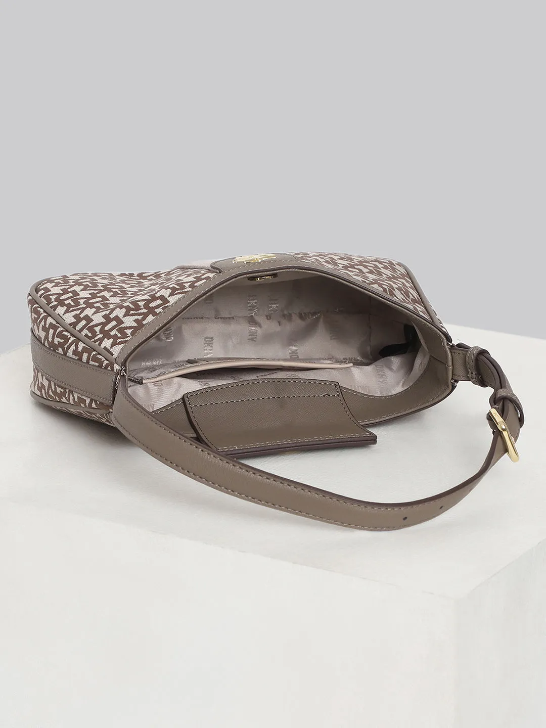 DKNY Women Brown Printed Crossbody