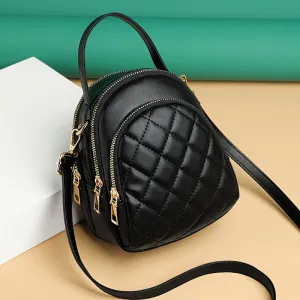 Fashion Quilted Sling Bag, Solid Color Simple Casual Sports Fitness Waist Bag, Lightweight Portable Travel Crossbody Bag For Shopping & Hiking