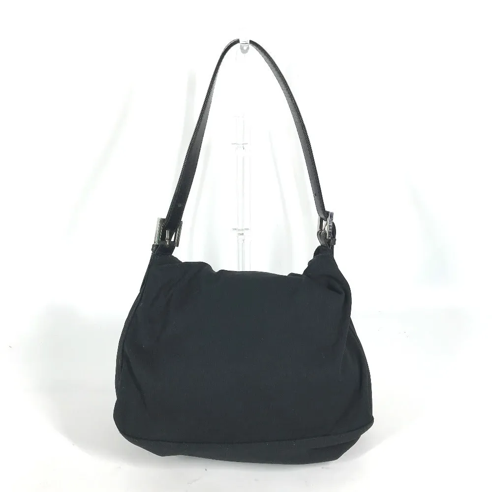 FENDI Shoulder Bag Jersey black vintage Mamma Bucket Women Used
