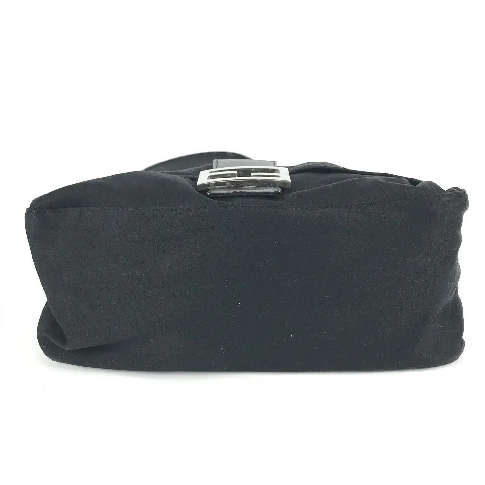 FENDI Shoulder Bag Jersey black vintage Mamma Bucket Women Used