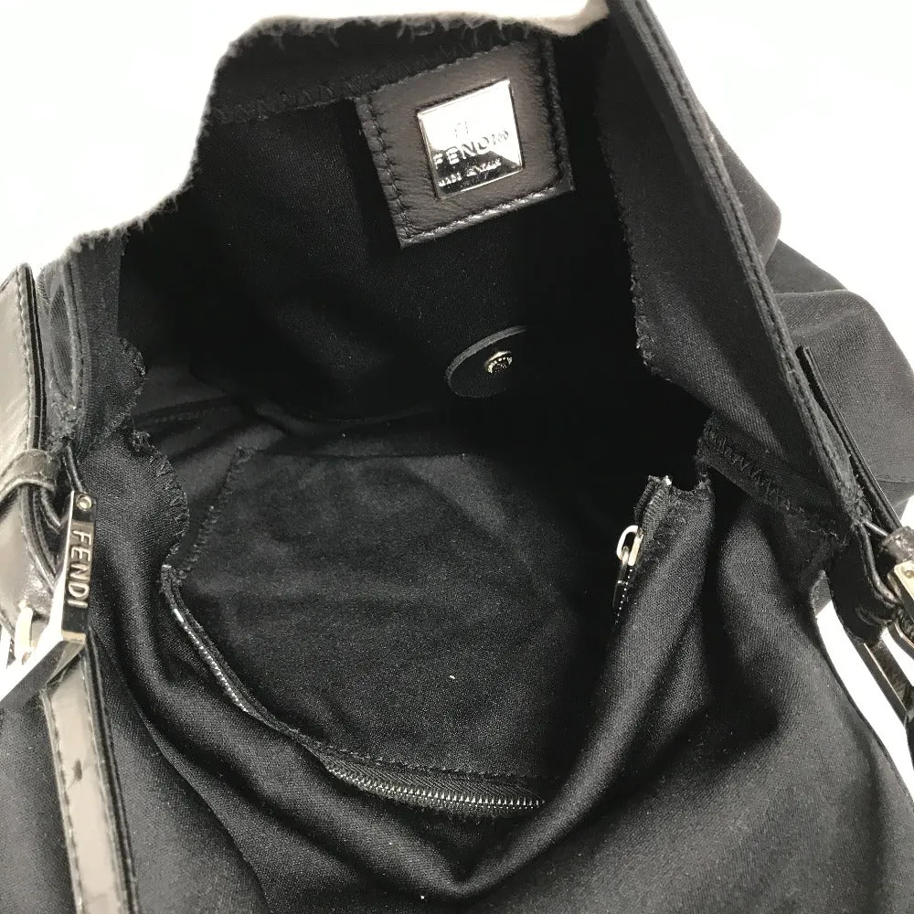 FENDI Shoulder Bag Jersey black vintage Mamma Bucket Women Used