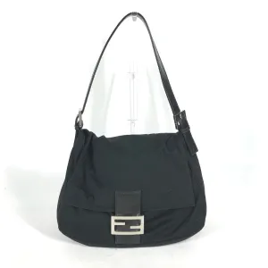 FENDI Shoulder Bag Jersey black vintage Mamma Bucket Women Used