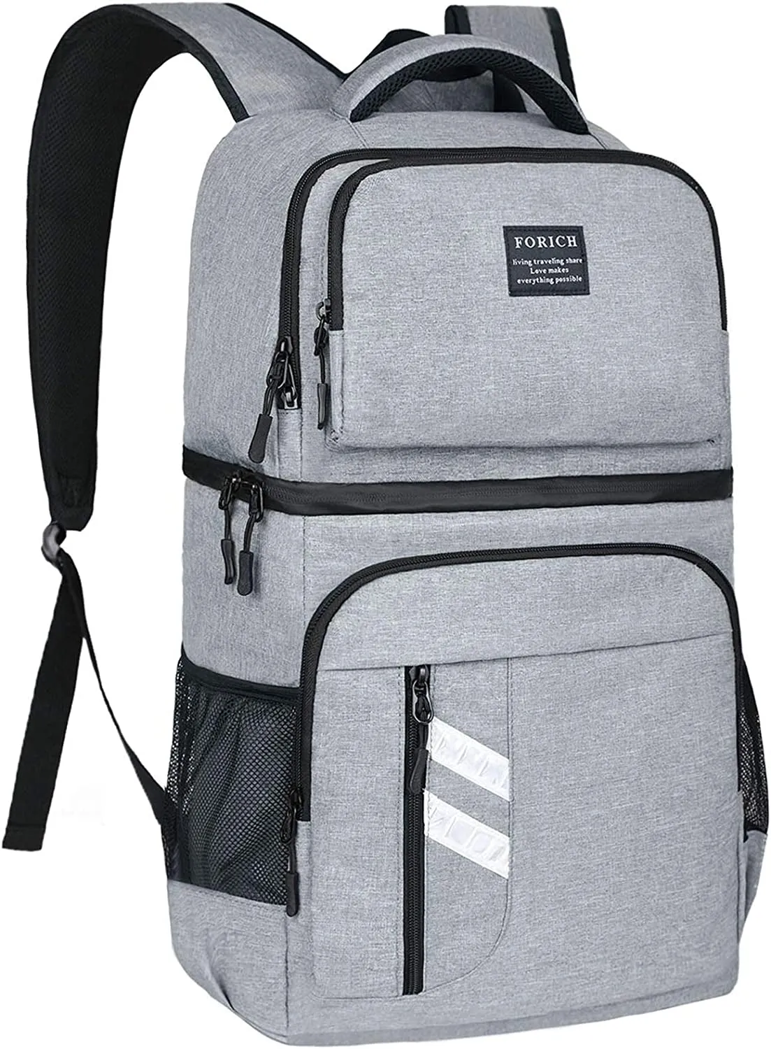 FORICH Backpack Cooler Leakproof Insulated Waterproof Backpack Cooler Bag, Lightweight Soft Beach Cooler Backpack for Men Women to Work Lunch Picnics Camping Hiking, 30 Cans