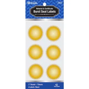 Gold Foil Notary and Certificate Seal Labels