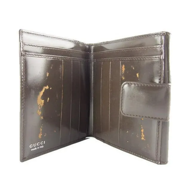 Gucci Brown Patent Leather Vintage Wallet