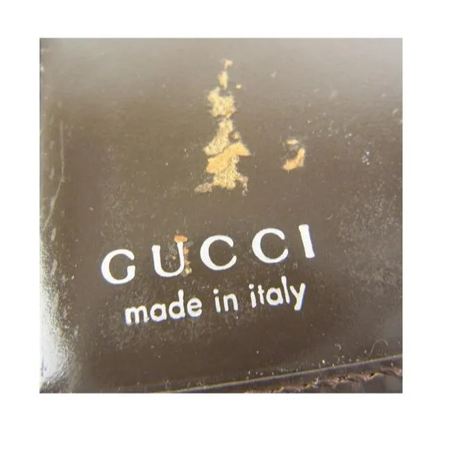 Gucci Brown Patent Leather Vintage Wallet
