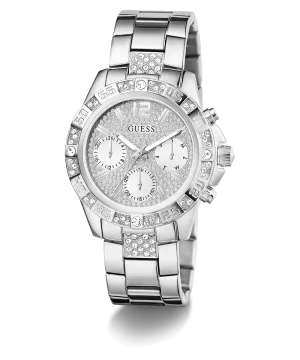 GUESS Ladies Silver Tone Multi-function Watch