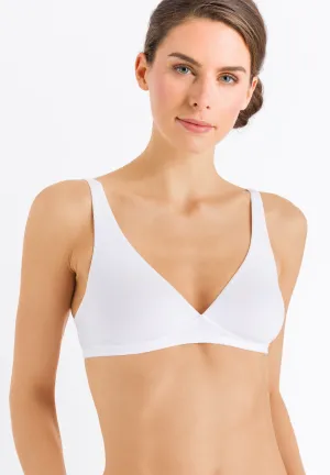 Hanro Cotton Sensation Soft Cup Wireless Bra in White