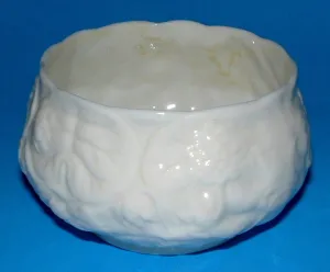 Irish Belleek Lotus Sugar Basin Bowl Luster 2nd Green Mark 1955-1965 As Is