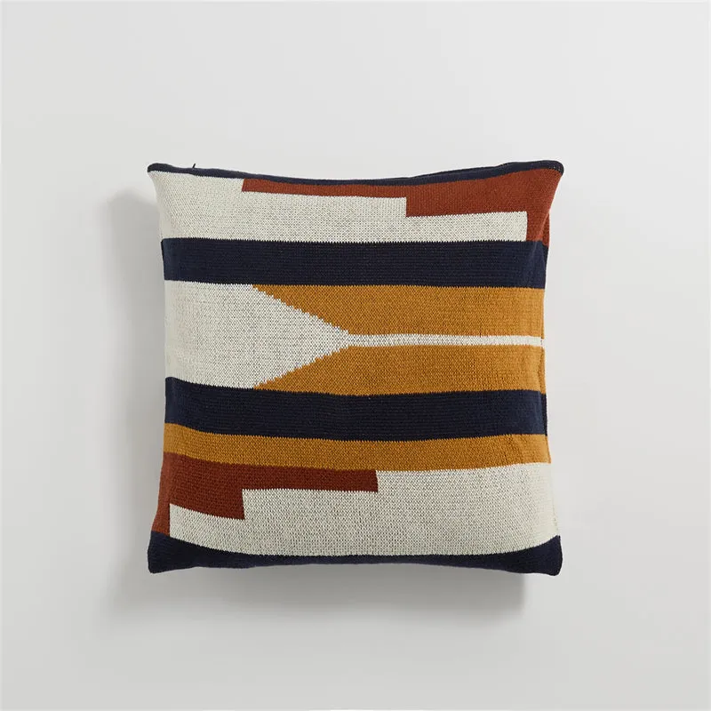 Knitted Geometry Pattern Throw Pillowcover Set