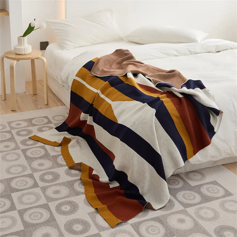 Knitted Geometry Pattern Throw Pillowcover Set