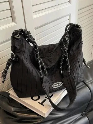 Knotted Handle Shoulder Bag