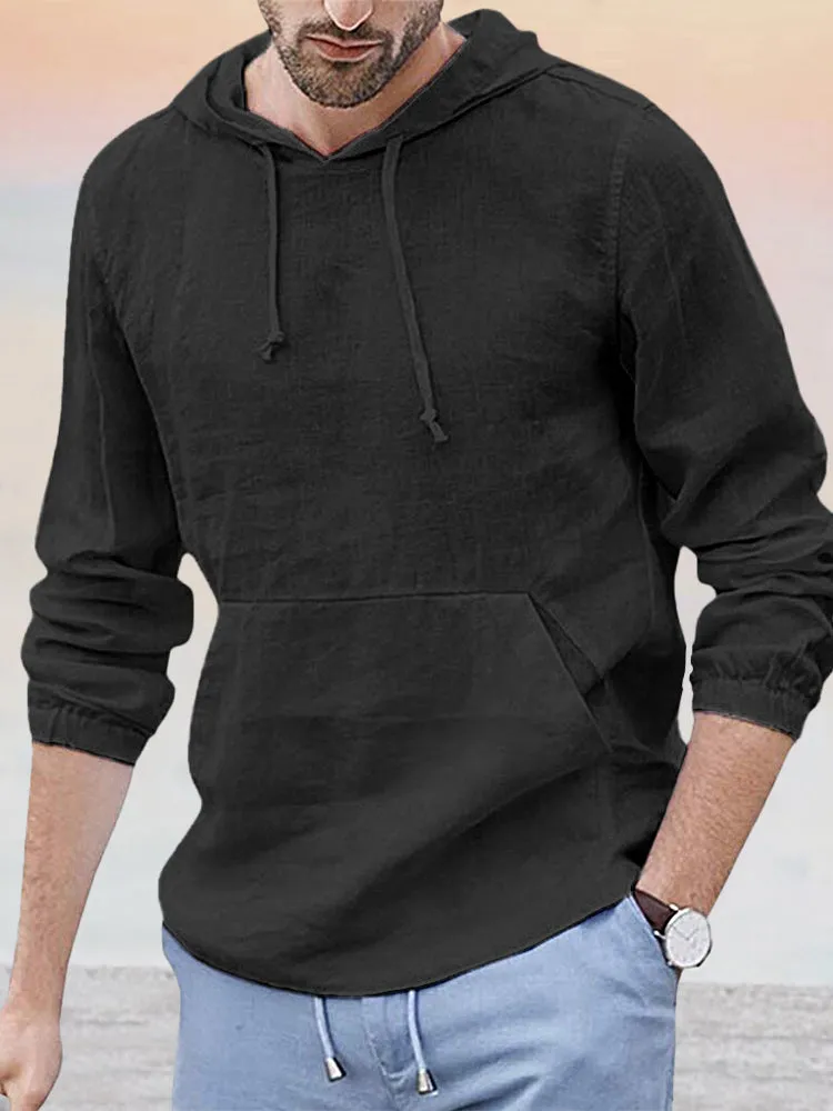 Linen Lightweight Pullover Hoodie