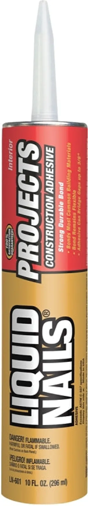Liquid Nails LN-601 Project Construction Adhesive, Light Tan, 10 oz Cartridge :EA: QUANTITY: 24
