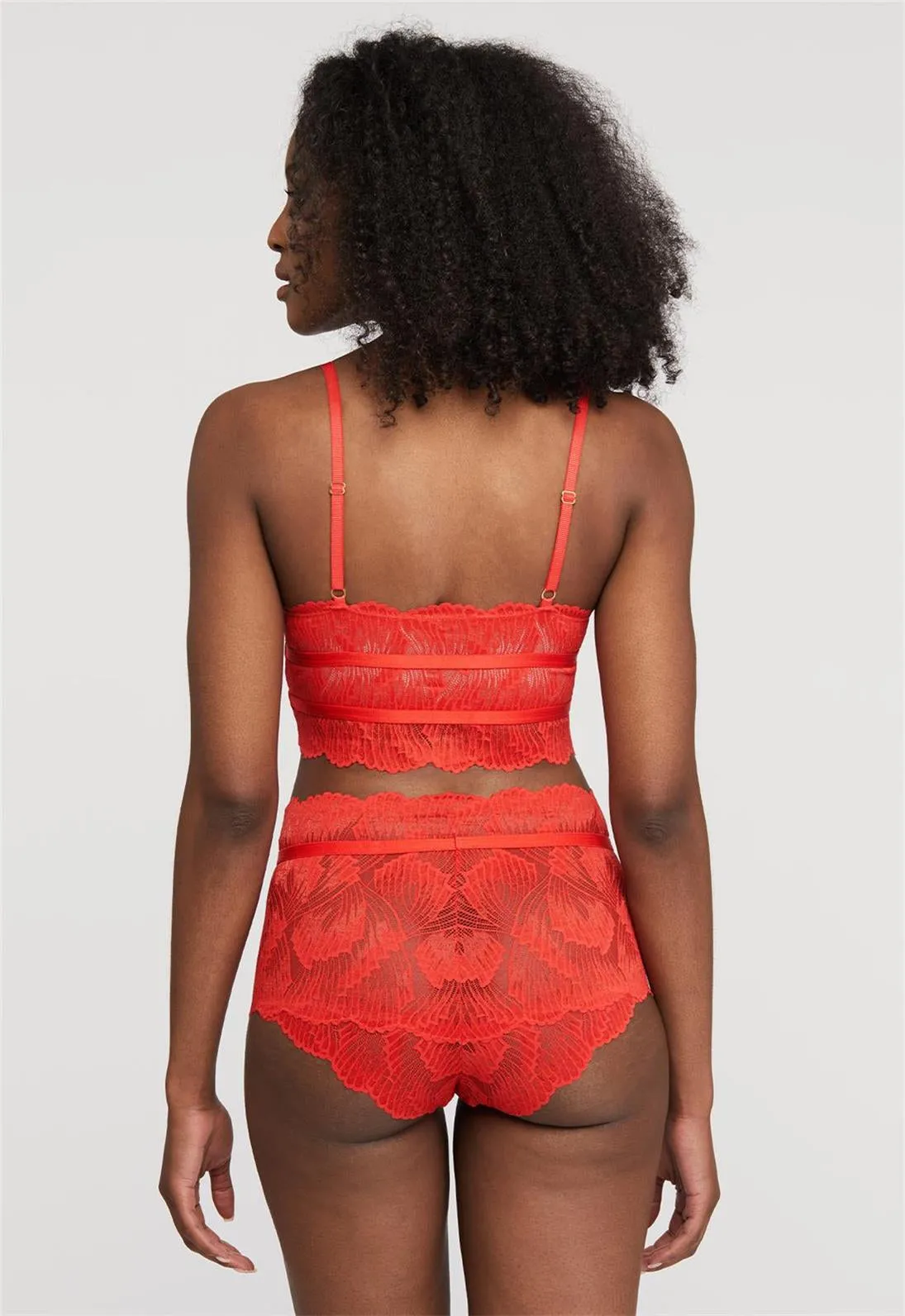 Longline Bralette & High Waist Panty Set