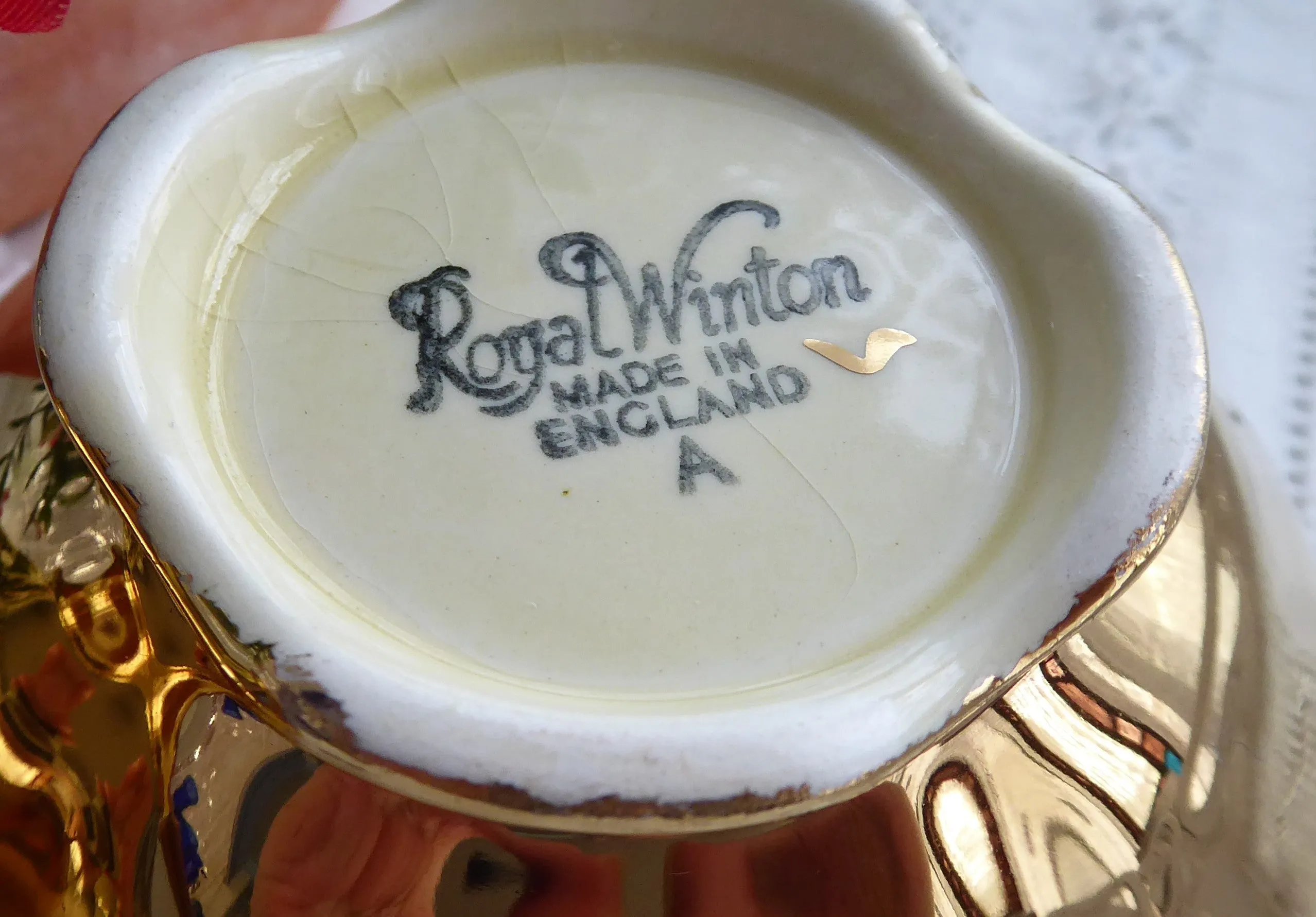 Luxe Royal Winton Golden Age Teapot 1960s Gold Luster Large Tea Pot