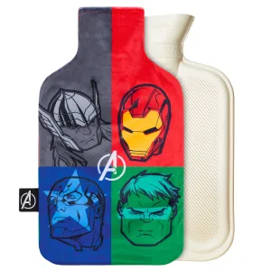 Marvel Hot Water Bottle with Fleece Cover - Multi Avengers