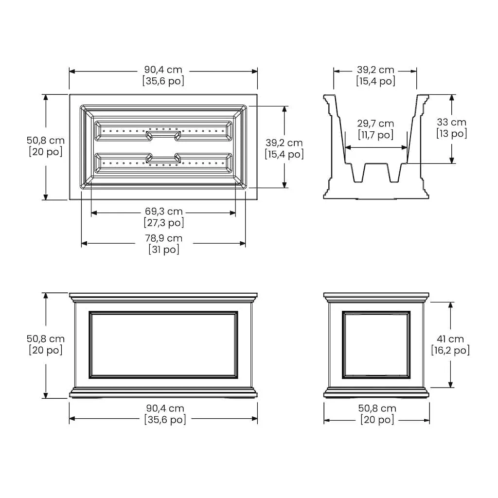 Mayne Fairfield 20x36 Planter