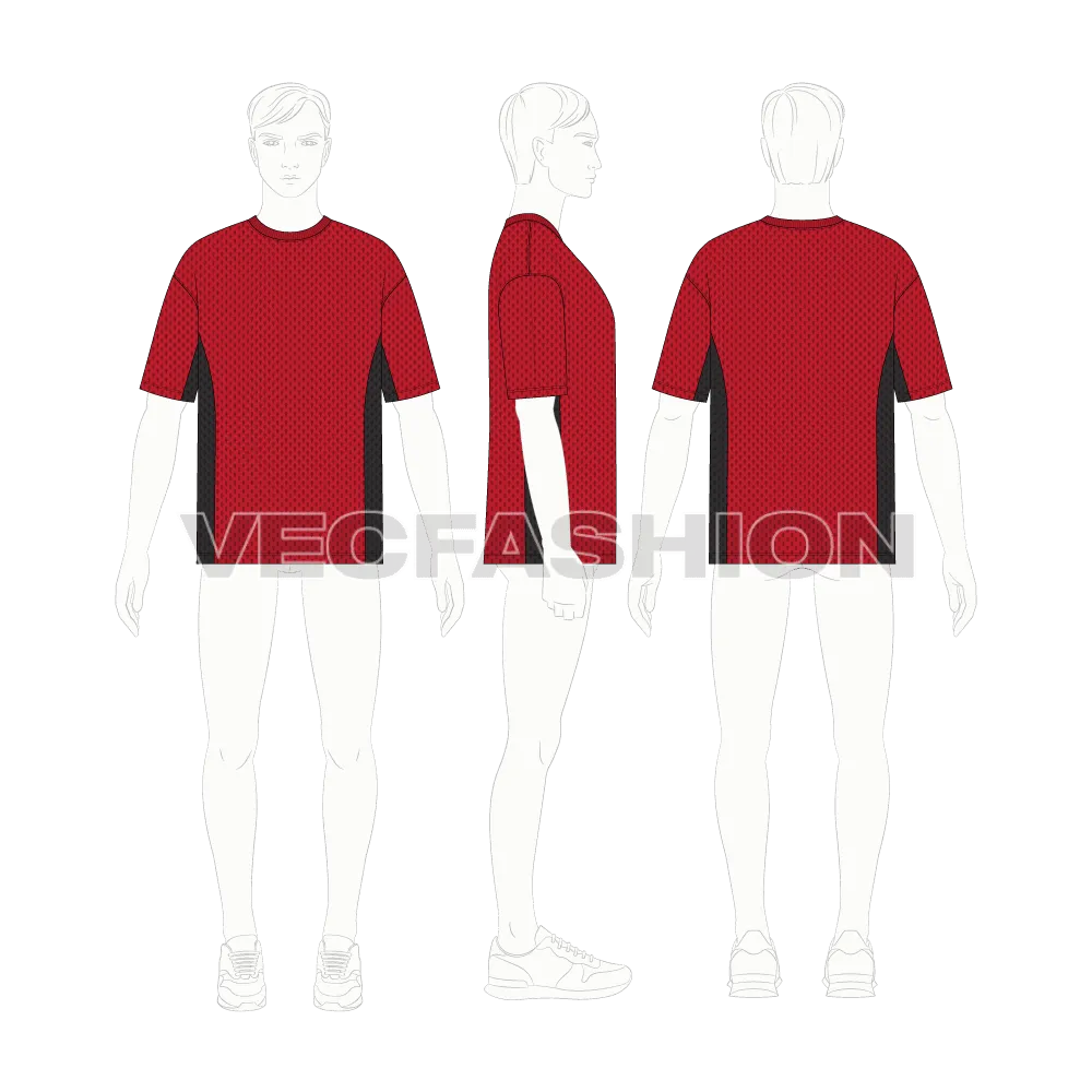 Mens Oversized Mesh T-shirt