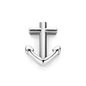 Mesh charm anchor silver
