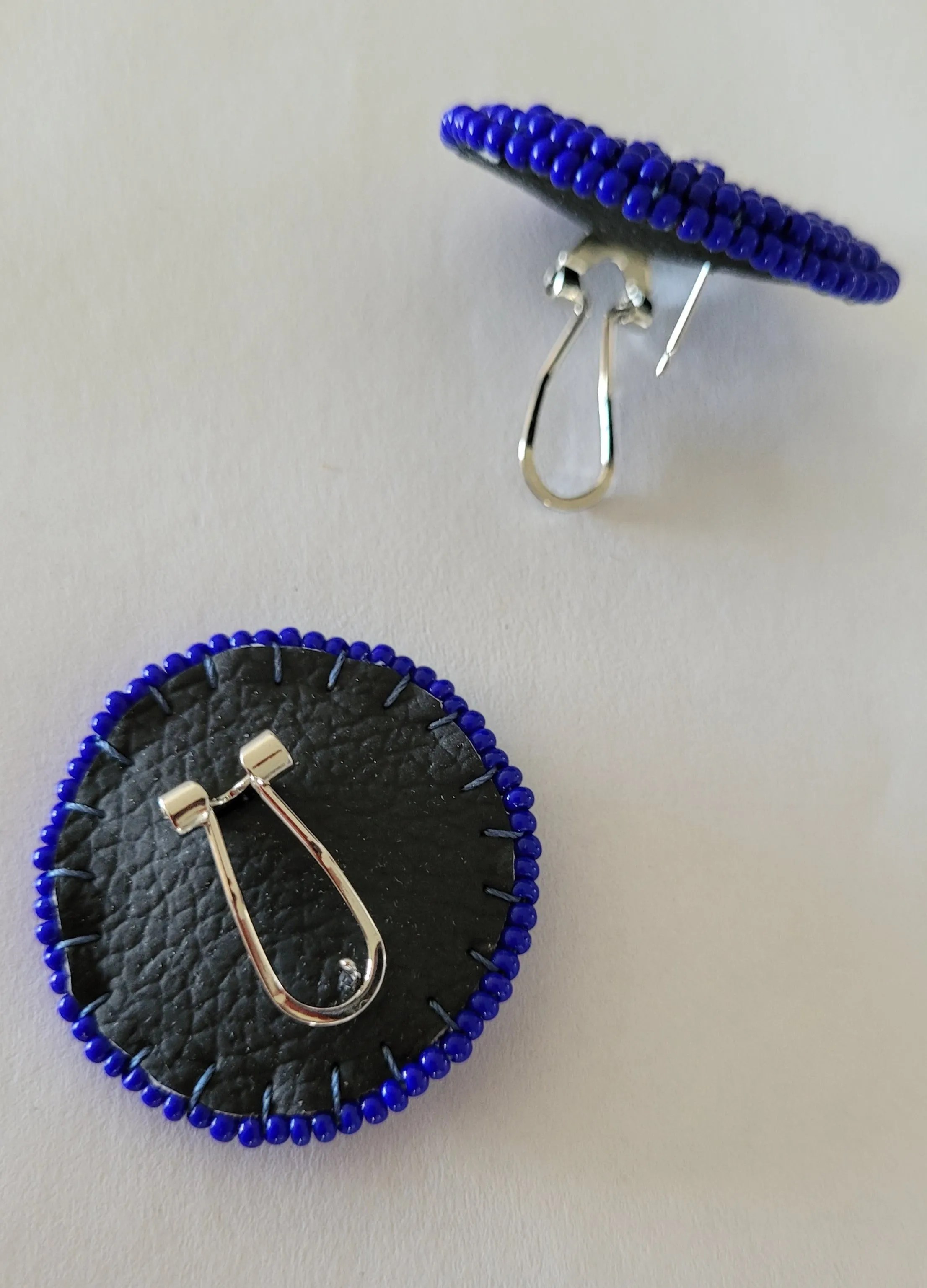 Metis infinity flag Beaded Medallion Earrings