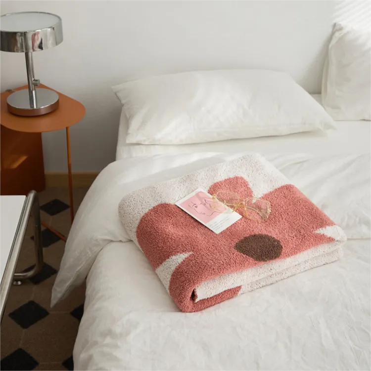Microfiber Flower Throw-A