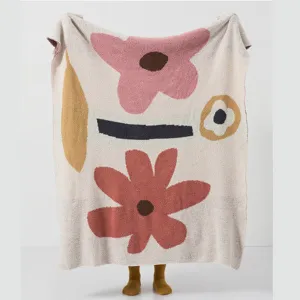 Microfiber Flower Throw-A