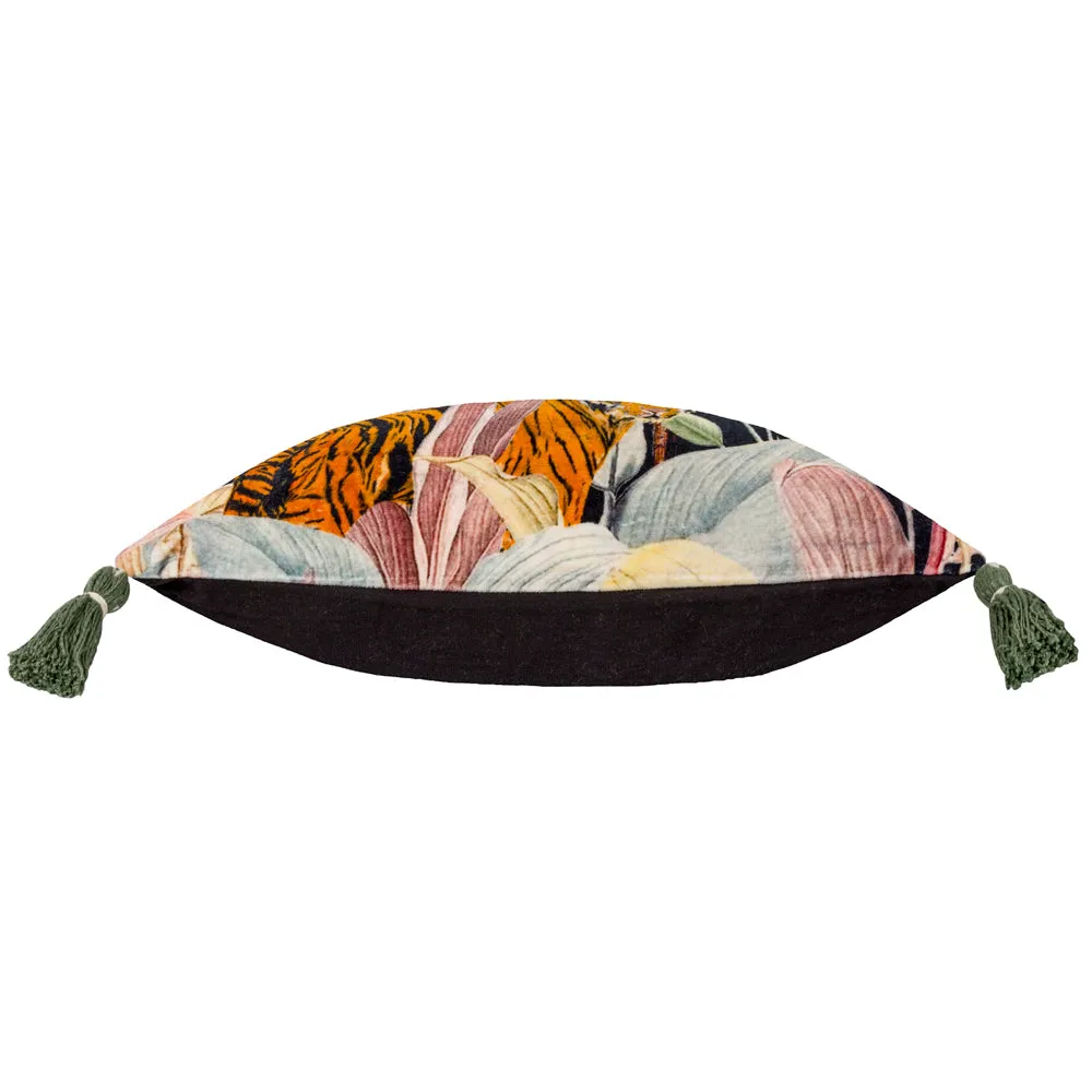 Midnight Jungle Cushion Noir