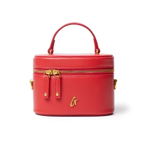 MINI SMOOTH GOLD VANITY BAG - RED