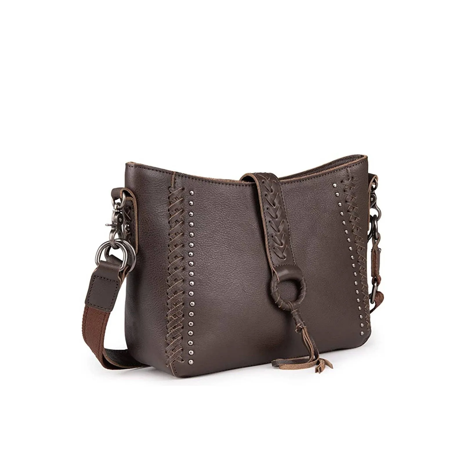 Montana West Genuine Leather Collection Hobo/Crossbo: Coffee