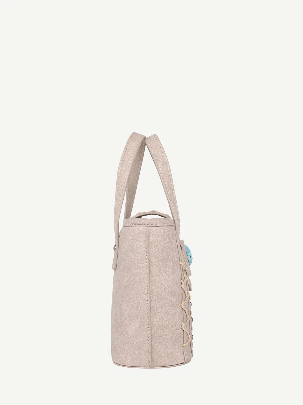 Montana West Tooled Buckle Hand-stitch Crossbody Mini Tote