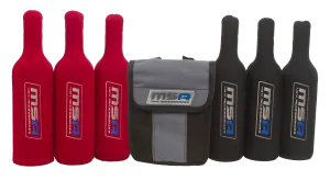 MSA 4x4 Wine Tubes X 6 (3 Red / 3 Black) Incl Canvas Bag