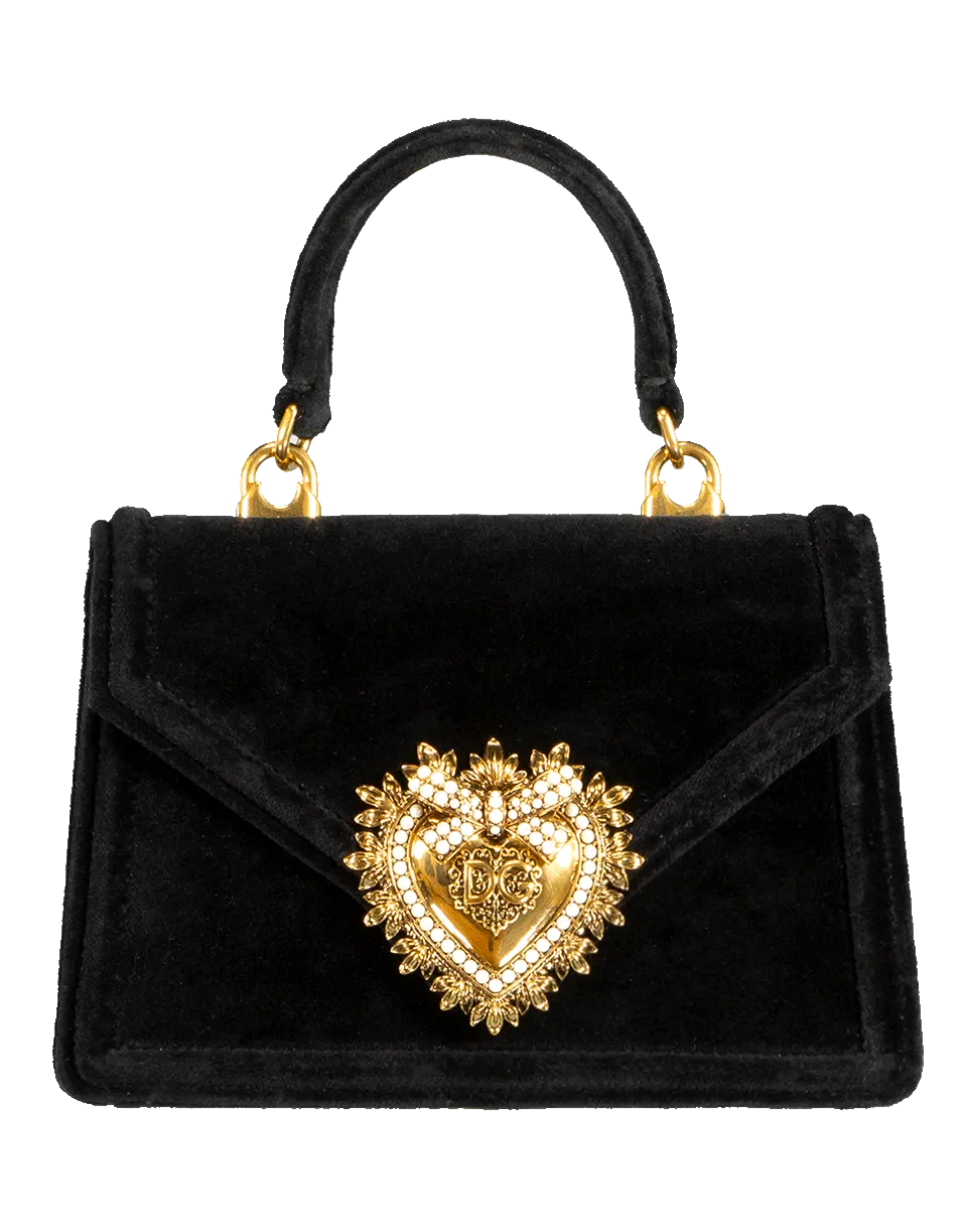 Nero Devotion Top Handle Velvet Bag