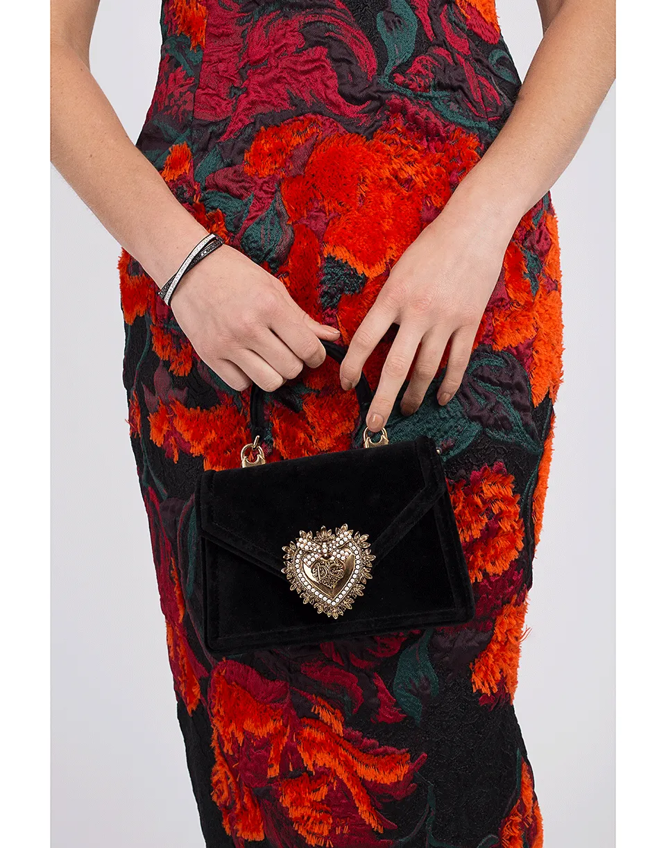 Nero Devotion Top Handle Velvet Bag