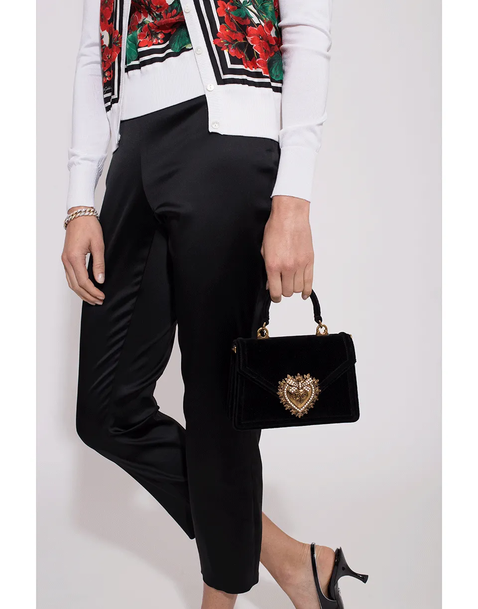 Nero Devotion Top Handle Velvet Bag