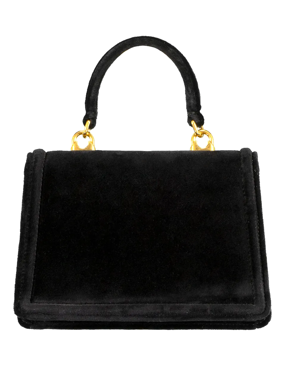 Nero Devotion Top Handle Velvet Bag