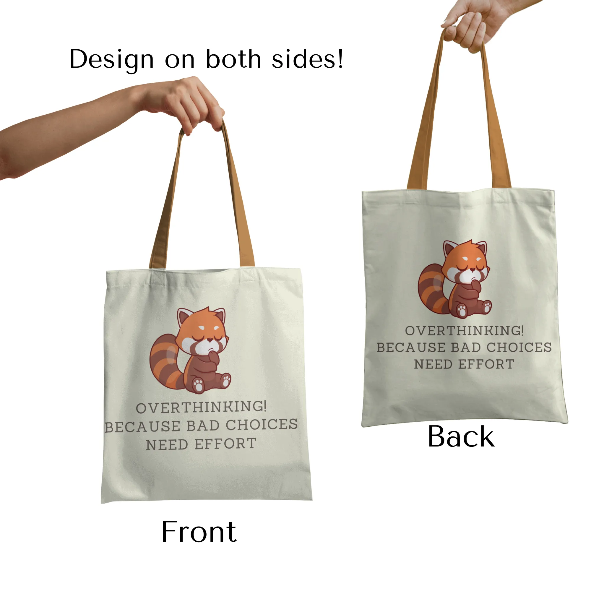 Overthinking! Because wrong choices need effort Tote bag with Zipper Light