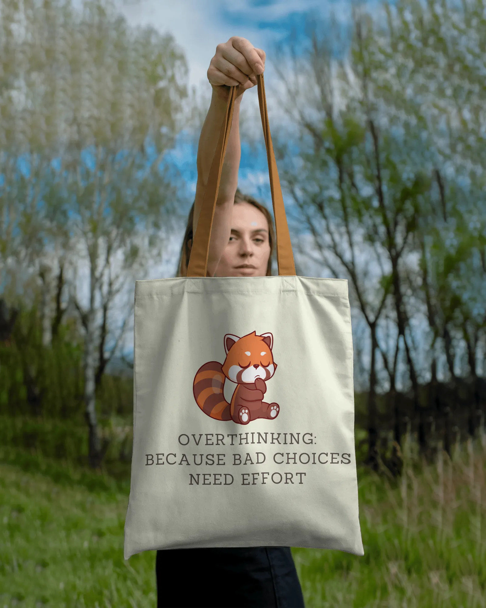 Overthinking! Because wrong choices need effort Tote bag with Zipper Light