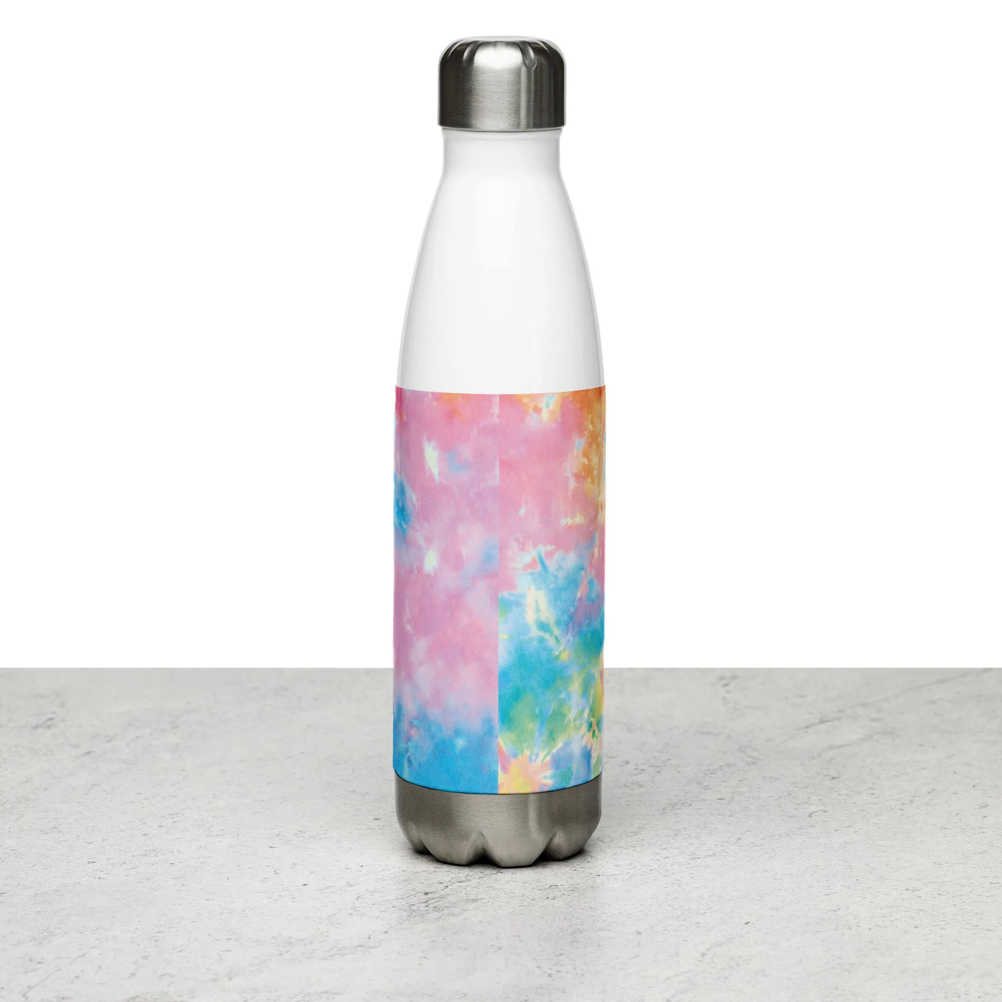 Pastel Tie Dye Water Bottle