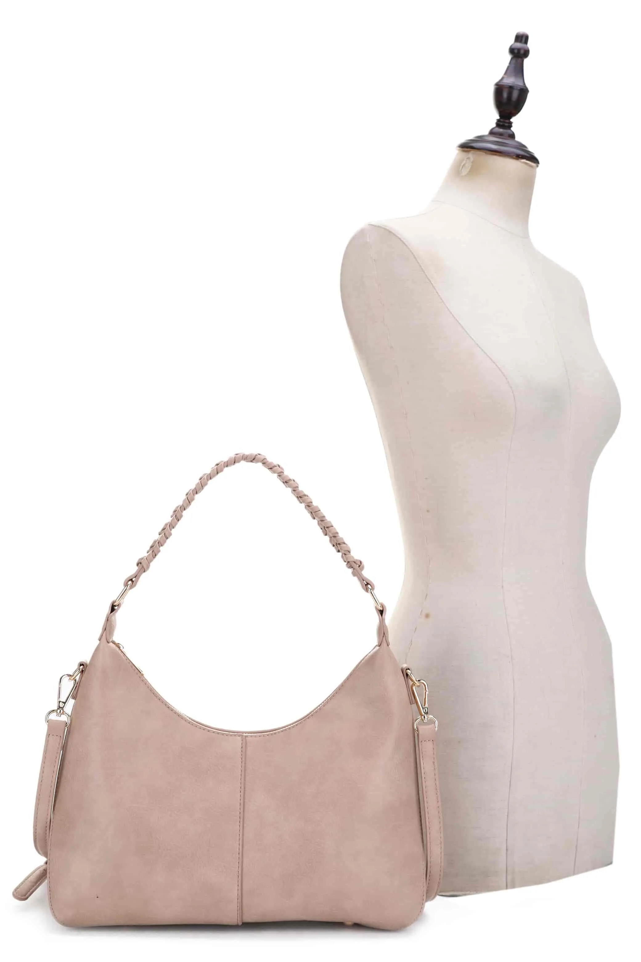 Patricia Hobo Shoulder Bag with Braided Handle