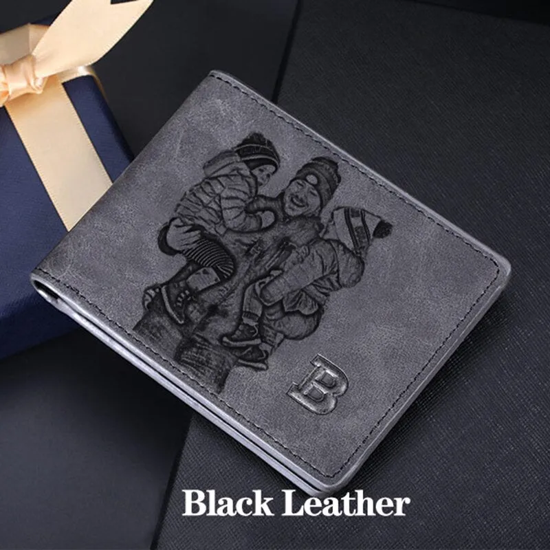 Personalized Mens Leather Wallet | Custom Mens Wallet | Personalized Photo Wallets | Custom Wallet | Engraved Bifold Wallet | Leather Purse
