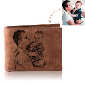 Personalized Mens Leather Wallet | Custom Mens Wallet | Personalized Photo Wallets | Custom Wallet | Engraved Bifold Wallet | Leather Purse