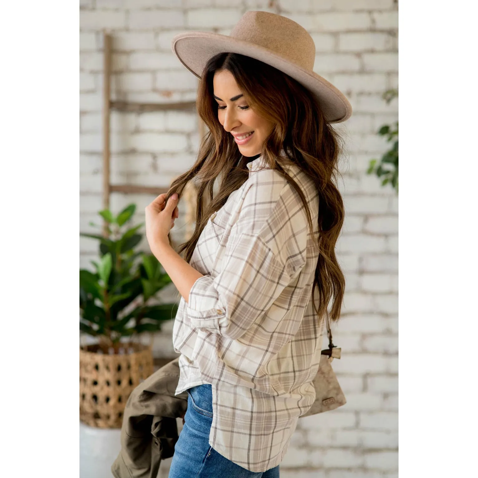 Plaid Lightweight Button Up