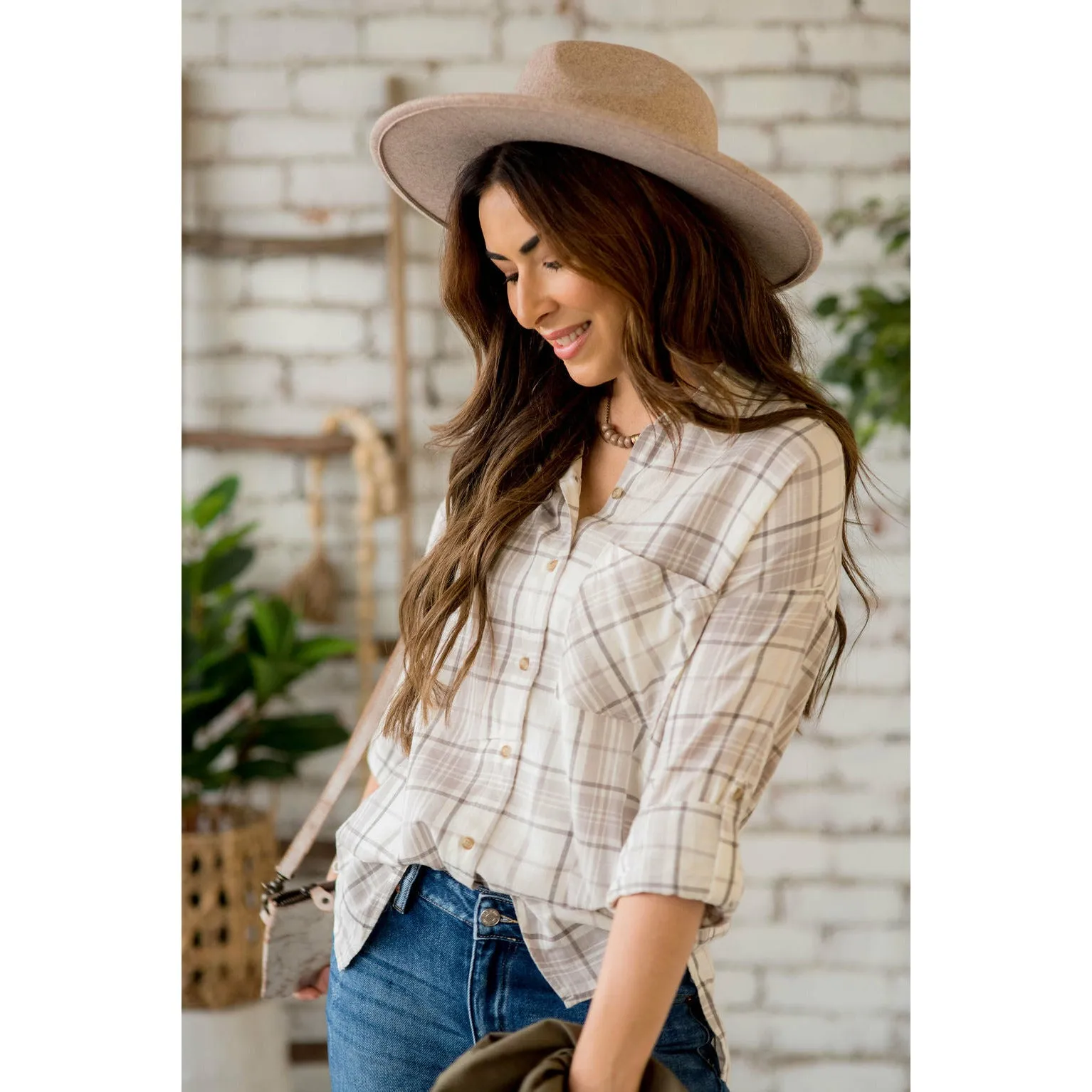 Plaid Lightweight Button Up